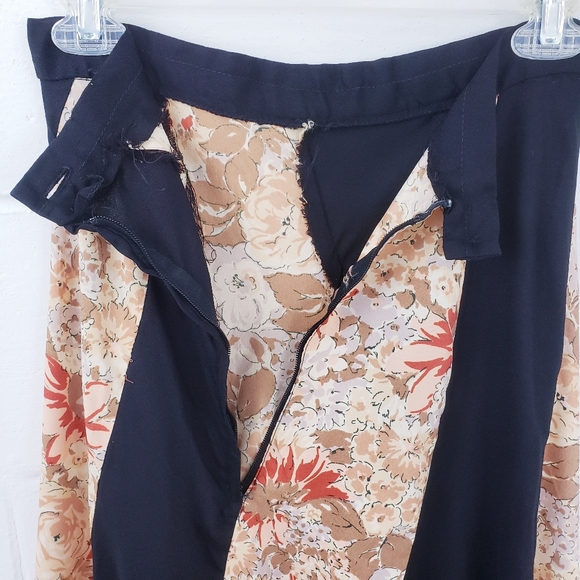 Vintage Floral Pattern Hippie Boho Festival Handmade Maxi Circle Skirt Size 4/6 - Picture 8 of 12